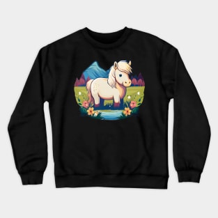 Colorful Fjord Horse Artwork 11 Crewneck Sweatshirt